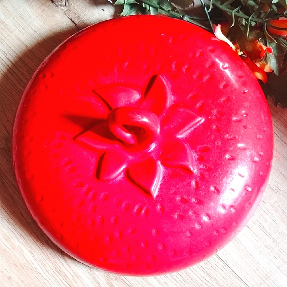 Tools Of The Trade Red Cast Iron Strawberry Cookware with Lid
